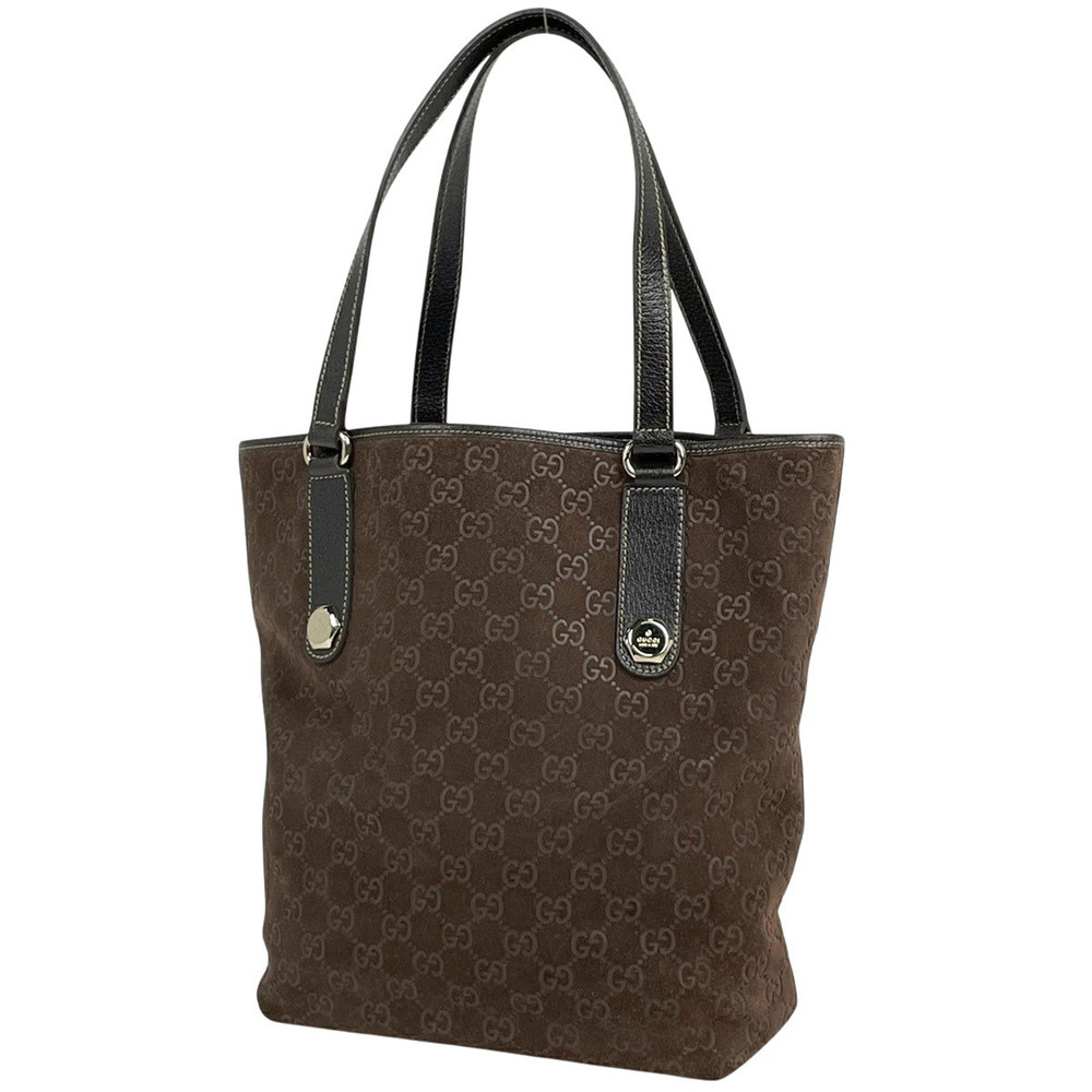 Gucci GG tote bag shoulder suede brown